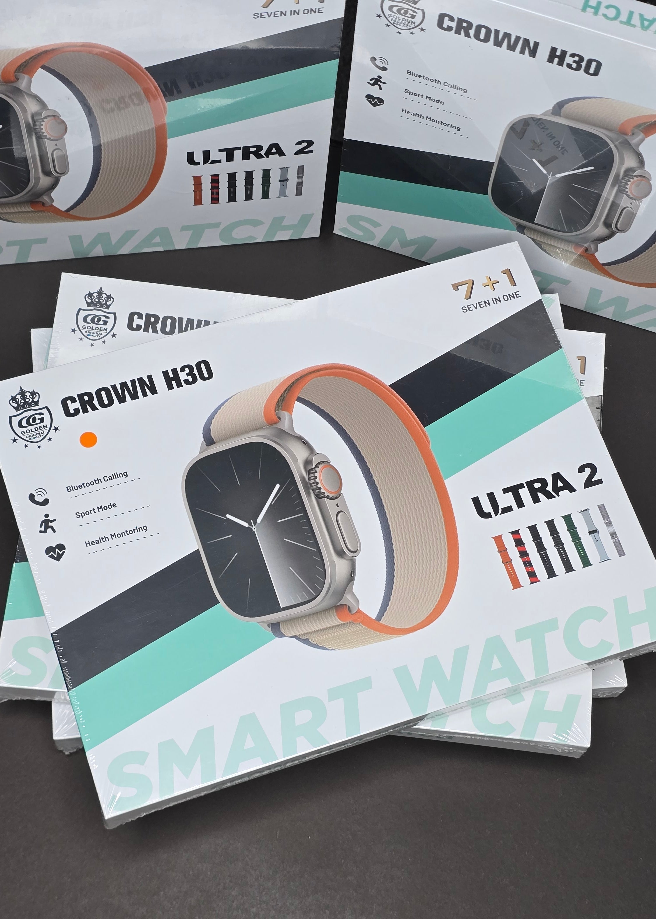 ''CROWN H30 (7in1 straps) SMARTWATCH