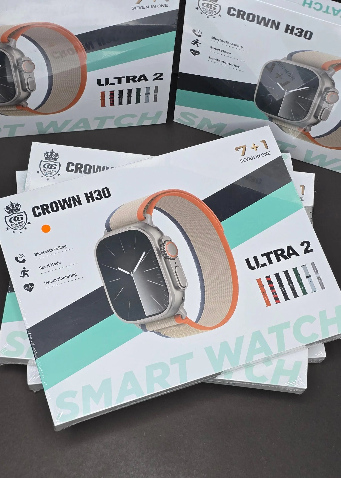 ''CROWN H30 (7in1 straps) SMARTWATCH