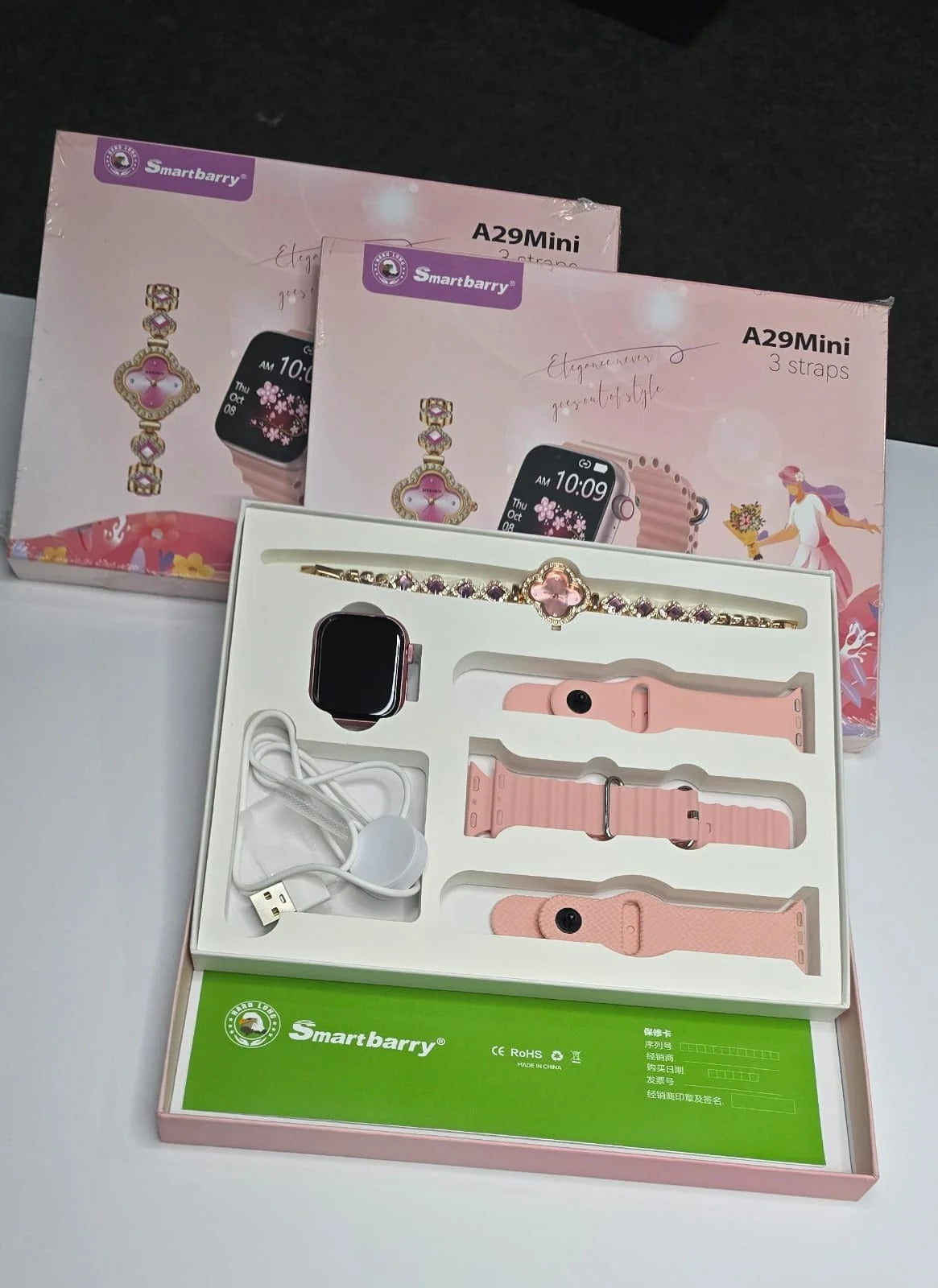 SMARTBARRY ''A29 Mini (2in1) Ladies Smartwatch 3Straps